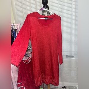 💐Red Shimmer Dress